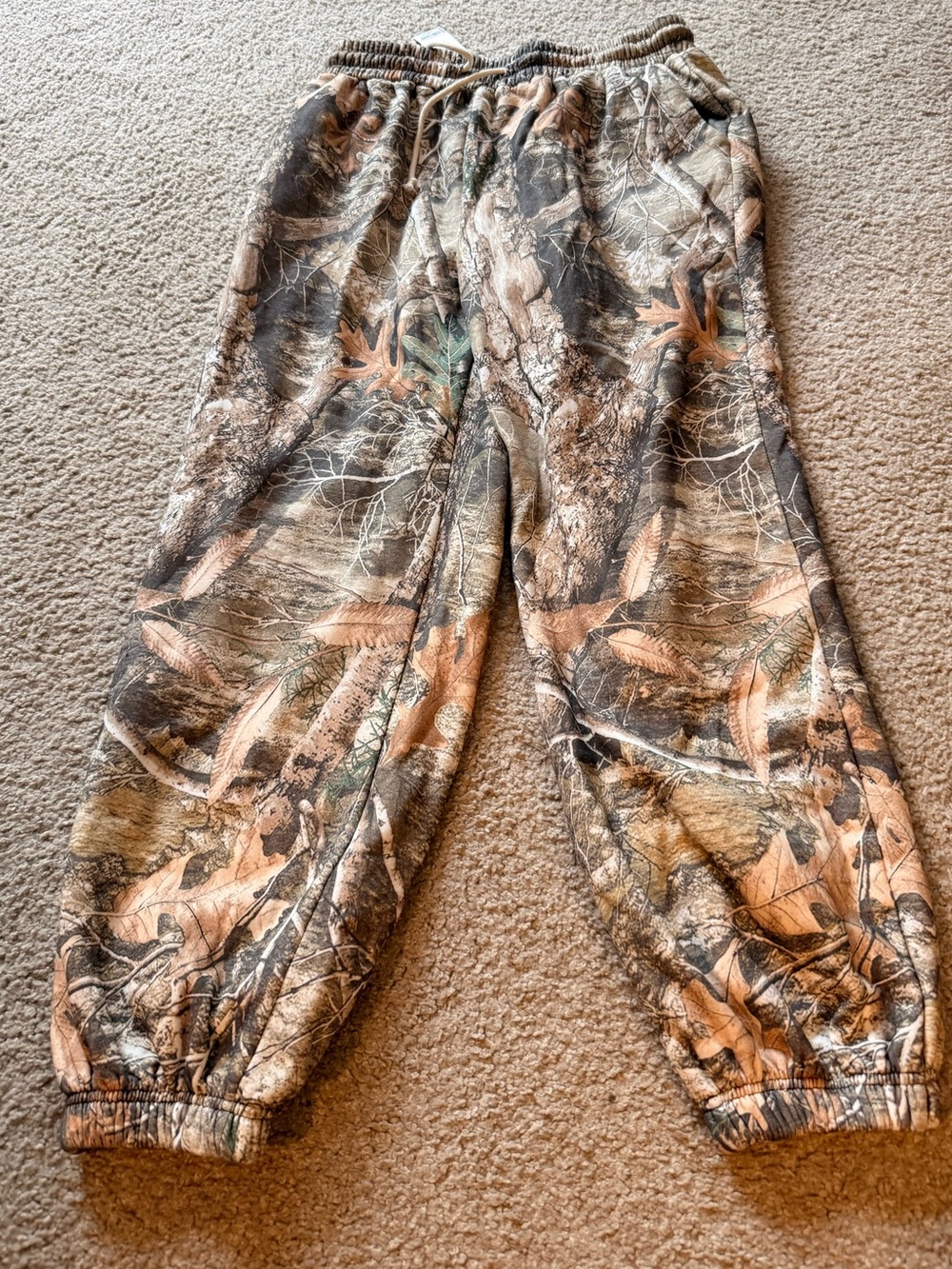 Women’s Camo Elastic-Waist Bottoms - Brown/Green